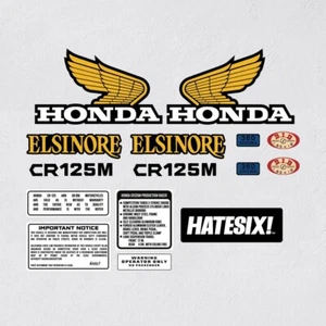 Sticker Decal Honda Elsinore CR 125M cr 125 m 1973 1975 side cover tank - Picture 1 of 5