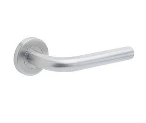 Radium Door Handle Lever On Rose Grade 201 SSS - CLEARANCE - Picture 1 of 4