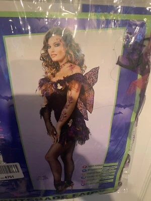 NUEVO SIN ETIQUETAS Rubíes Sombra de Noche Hada Disfraz Adulto Talla XS 2-6 Vestido Alas Un Guante Foto 1 de 4