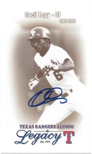 Texas Rangers Alumni Legacy *AUTOGRAMM* Postkarte Cecil Espy SGA - Bild 1 von 1
