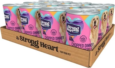 A Strong Heart Wet Dog Food, Chopped Dinner with Beef - 13.2 oz Cans (Pack of 12 - Image 1 of 4