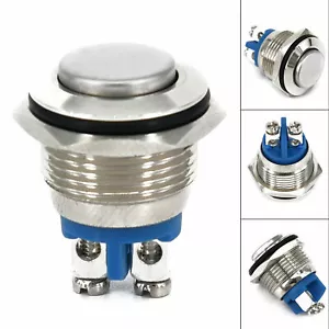 1Pc 16mm Wasserdicht Metall Drucktaster Klingeltaster Druckschalter Knopf Taste - Bild 1 von 6