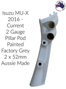 2 Gauge Pillar pod suit Isuzu D Max Painted Factory Grey 2016 - 2022 52mm - Picture 1 of 2
