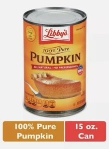 Libby's 100% Pure Pumpkin 15 oz. Canned Pumpkin - Pumpkin Pie - Picture 1 of 4