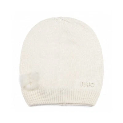 LIU JO CAPPELLO DONNA IN MAGLIA BEANIE CON POMPON GESSO