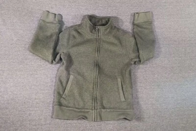 Boys Sweater Size 6 Oshkosh Green Full Zip Up High Collar Pockets Fall Winter  - Image 1 of 4