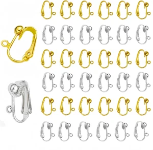 48 Stck. Clip auf Ohrring Konverter für keine durchbohrten Ohren Zum Selbermachen Ohrring Schmuck Maki - Bild 1 von 12