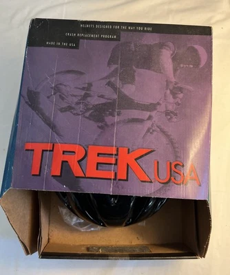 Vintage TREK USA MADE 1995 Lite Bicycle Helmet Black Size Medium In Box - Image 1 of 4