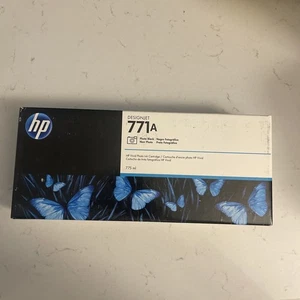 Oryginalny czarny wkład atramentowy fotograficzny HP 771A B6Y21A 2019 NOWY OEM ZAPIECZĘTOWANY - Zdjęcie 1 z 2