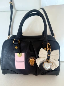 Juicy Couture Juicy Romance Satchel crossbody bag w bow heart mirror charm - Picture 1 of 7