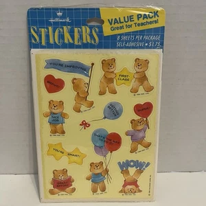 Vintage 1986 Hallmark Stickers ~ 8 Sheets ~ Sealed Package - Picture 1 of 2