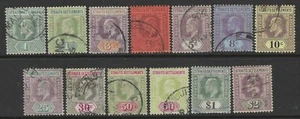 MALAYA STRAITS SETTLEMENTS 1902 KEVII DEFINITIVE SET TO $2 - CAT £240 GOOD USED - Picture 1 of 2