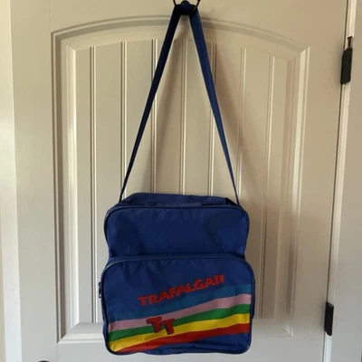 Vintage 80’s Trafalgar Shoulder/Messenger Bag Blue - Image 1 of 4