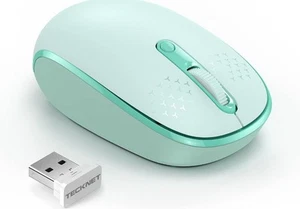 TECKNET Wireless Mouse for Laptop, 2.4GHz USB Mini Cordless Small Green Tkms006 - Picture 1 of 6
