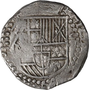 BOLIVIA, Potosí, cob 8 reales, Philip III, assayer R (curved leg). - Picture 1 of 3
