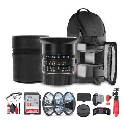 Leica Super-Elmar-M 21 mm f/3,4 ASPH. Lente + Mochila Sling + Tarjeta de memoria de 64 GB + Foto 1 de 4