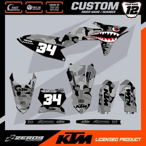 KTM SX 85 MOTOCROSS GRÁFICOS PERSONALIZADOS MX KIT GRÁFICOS CALCOMANÍAS PEGATINAS BOMBER GRIS - Imagen 1 de 12