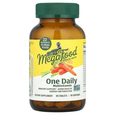 MegaFood One Daily 90 Tablets Dairy-Free, Gluten-Free, Kosher , Non-GMO, NSF - Image 1 of 3