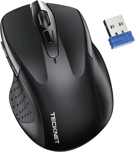 Wireless Silent Mouse, Quiet Click, 2.4G Optical, 6 Adjustable DPI for Computer - Picture 1 of 12