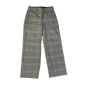 J Crew Womens Size 00 High Rise Peyton Wide Leg Pants in Glen Plaid EUC - Picture 1 of 4