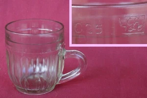 Old KVASS / BEER GLASS MUG / Sickle & Hammer Hallmark Soviet USSR Vintage 250 ml - Picture 1 of 5