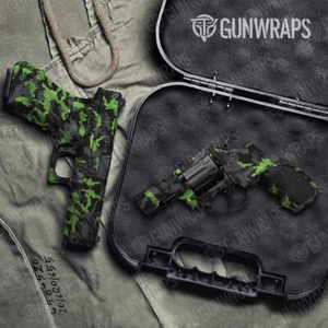 GunWraps Erratic Metro Green Premium Pistol Vinyl Gun Wrap Skin Matte USA - Picture 1 of 1
