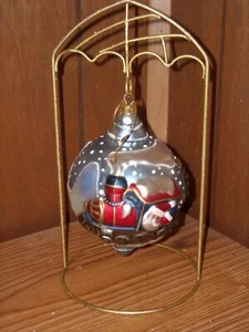 Krebs Holiday Wonderland Collection Ornament mit Ständer Weihnachtsmann im Zug Neu in OVP - Bild 1 von 5