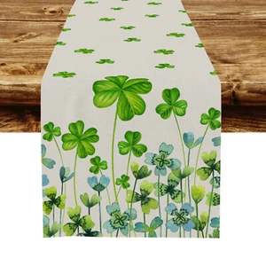 Trébol Día de San Patricio Mesa Corredor Cocina Comedor Mesa de Centro Decoración - Imagen 1 de 5