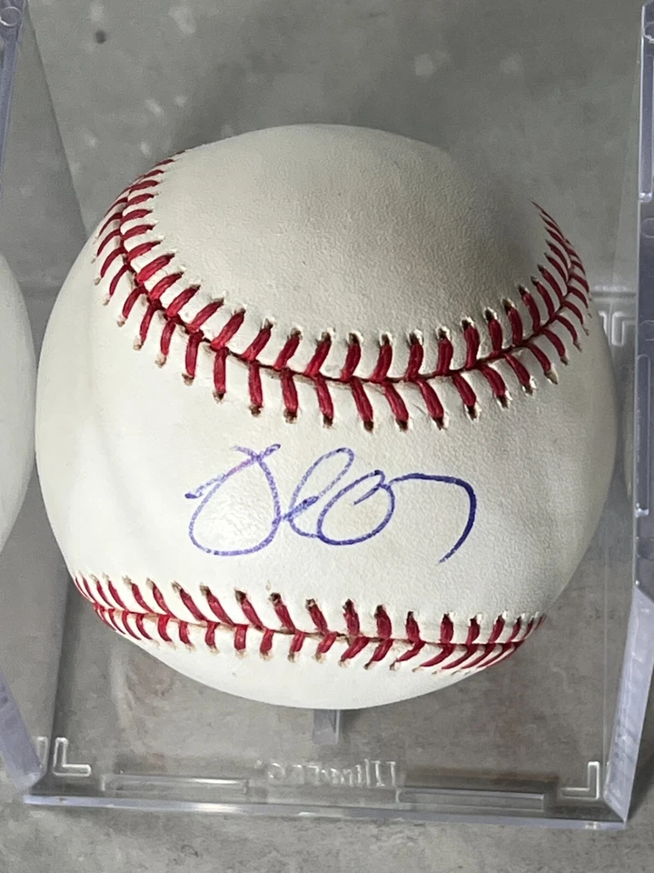 Delmon Young Firmado Oficial MLB Béisbol Tigres de Detroit Automático Salón de la fama Certificado Deportivo Foto 1 de 3