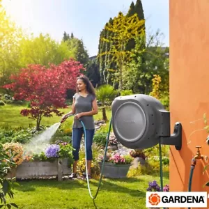 Gardena Wall Mounted Hose Reel 30m(98ft) Automatic Retractable Hose Box Roll-up - Picture 1 of 5