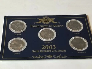 2003 Philadelphia Mint State Quarter Collection W/Case - Picture 1 of 10