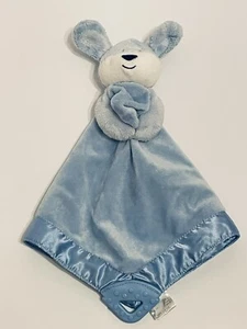 Manta de seguridad Prestige azul terciopelo cachorro perro Lovey bebé borde satinado - Imagen 1 de 5