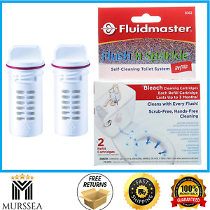 Fluidmaster 8302P8 Flush 'n Sparkle Automatic Toilet Bowl Cleaning System 2 Pack