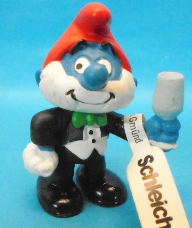 20706 PAPA Schlumpf im Frack : Nr. 1 Fliege grün Schleich CE  - Bild 1 von 1