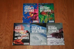 Lot 5 books hardcover Introduction to Earth Science Investigating Weather Oceans - Imagen 1 de 2