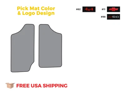 FITS 1982-1993 Chevrolet S10 Regular Cab Floor Mat 2pc Cutpile Foto 1 de 4
