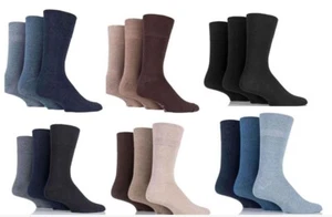 3 Pairs Mens Gentle Grip Seamless Non Elastic Socks UK 6-11 - Picture 1 of 5