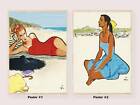 Rene Gruau Fashion Art Prints - Retro Beach Fashion Art Posters, Vintage Art