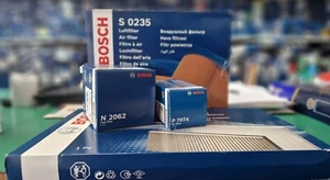 KIT DE SERVICIO FILTROS CABINA COMBUSTIBLE ACEITE BOSCH VAUXHALL MERIVA MK2 1.6 2010-2017 - Imagen 1 de 2