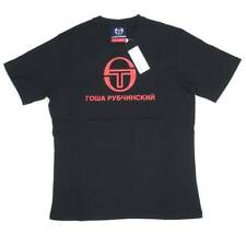 GOSHA RUBCHINSKIY × SERGIO TACCHINI black logo t-shirt Size Medium S/S 17