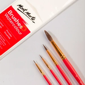 4pc Watercolor Brush Mont Marte Signature Art Paint Brushes - Picture 1 of 3