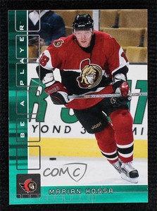 2001-02 ITG Be A Player Memorabilia Emerald /10 Marian Hossa #98 HOF
