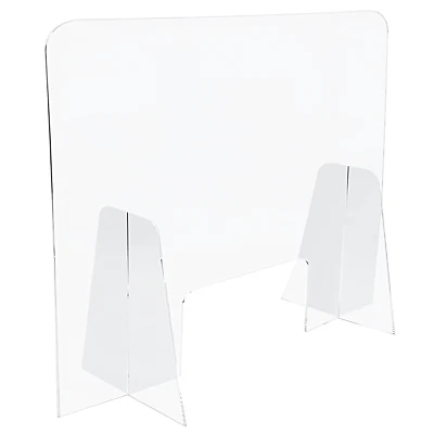 DISPLAY STANDS LTD Acrylic Sneeze Guard 3mm Freestanding Checkout Tabletop Counter (DS84+)
