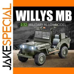 JakeSpecial – Voiture Miniature 1:32 Willys GP Military Off-Road Model Car Mo... - Imagen 1 de 32