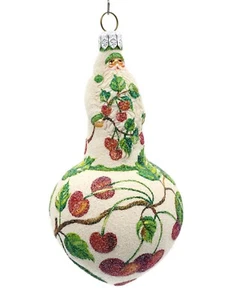 Patricia Breen Spearman Santa Cherries Christmas Spring Holiday Tree Ornament - Picture 1 of 5