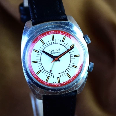 Vintage Watch Poljot Alarm Signal Soviet Men's Wristwatch18 Jewels  Serviced - Image 1 of 4