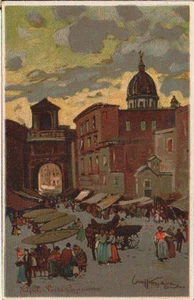 ANTIGUAS POSTALES ILUSTRADORES NAPOLI PORTA CAPUANA ITALIA CARTA POSTAL CC1236 - Imagen 1 de 1