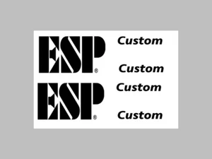 ESP Custom guitar Decal head stocks Restoration water slide Logo 181 - Foto 1 di 1