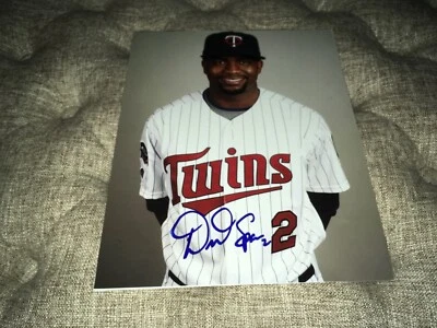Foto de béisbol firmada por Denard Span Minnesota Twins de 8" x 10" con nuestro certificado de autenticidad Foto 1 de 2
