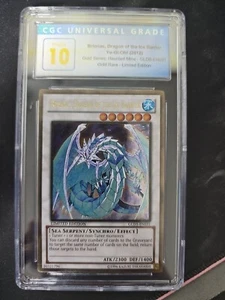 Yu-Gi-Oh Brionac, Dragon of The Ice Barrier GLDS-EN031 CGS PRISTINE 10 - Picture 1 of 4